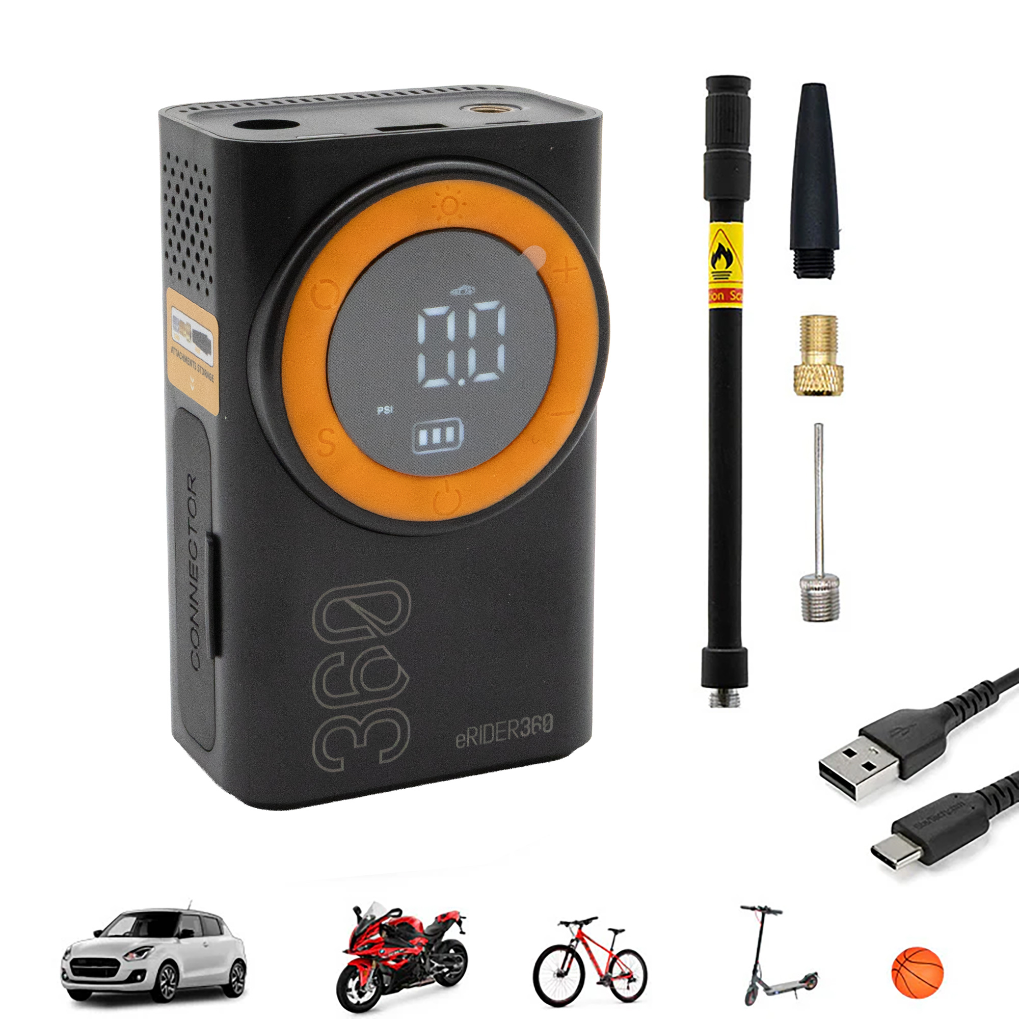 AIR-008 Gonfleur électrique portable fonction Power Bank