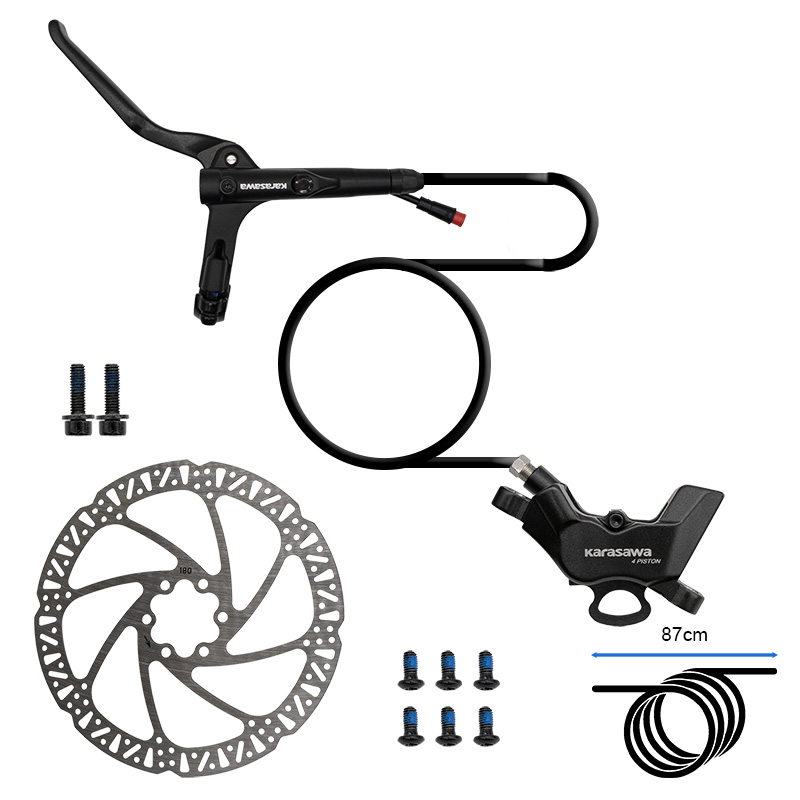 Kit de freno hidráulico delantero 4 pistones ROKTAR PLUS/ZEPHIR PLUS - RuedaQrueda