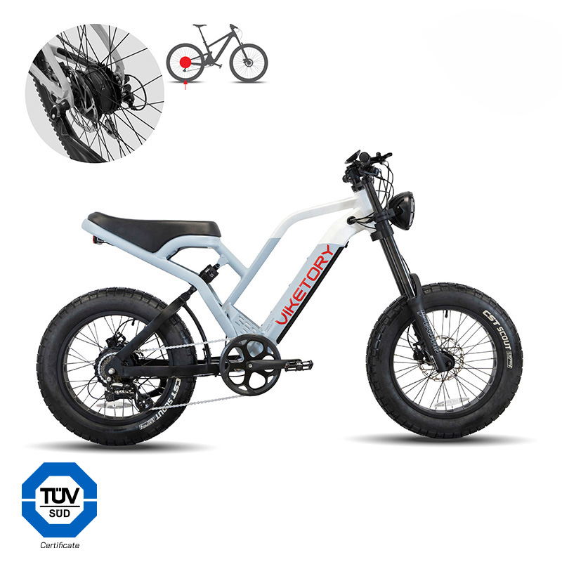 NAVY vélo électrique FATBIKE Bleu marine/Blanc