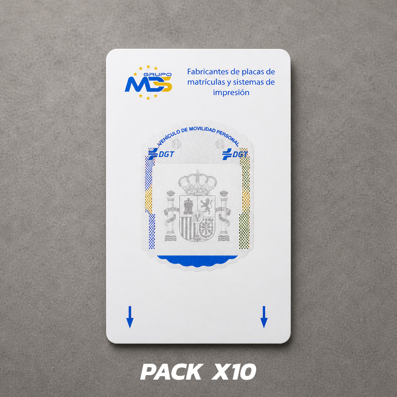 Pack 10 matriculas DGT - RuedaQrueda