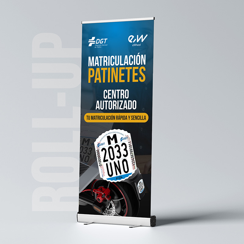 ROLL-UP plaques d’immatriculation