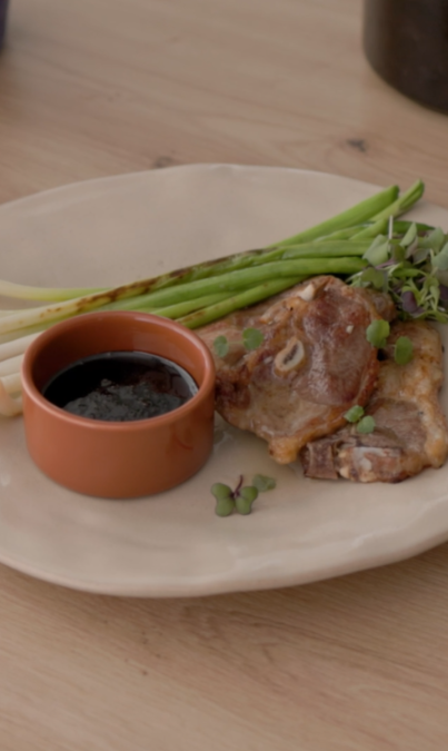 Chuletas de cordero glaseadas con balsámico