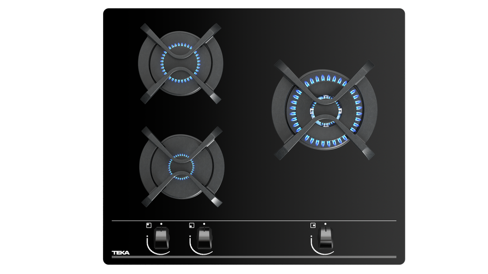 Placa Cristal Gas Teka GBC 63010 (BUT) - 3 quemadores en 60 cm