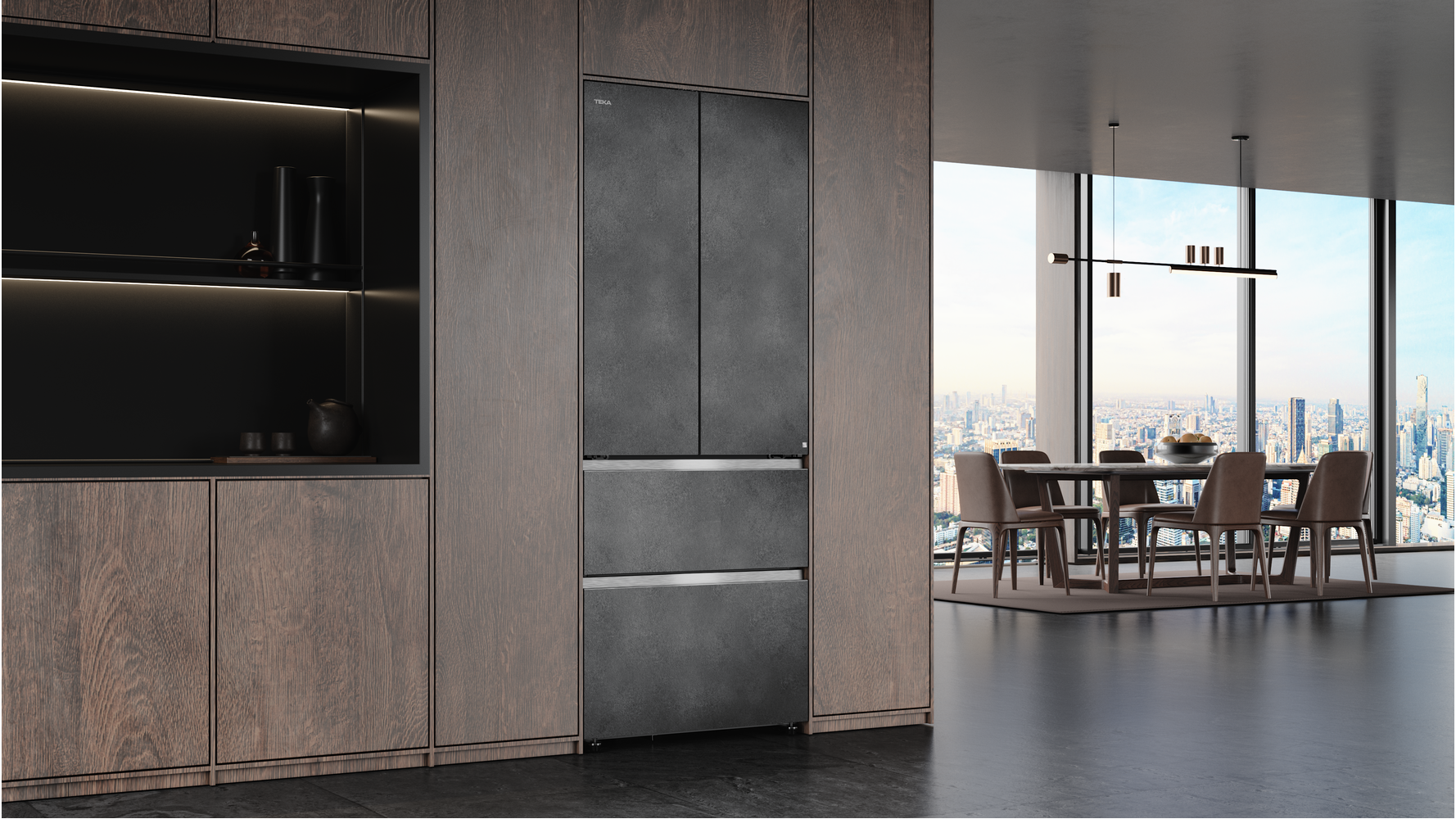 In-Line Series RFD 87770 SLN SG Slot-In French Door | Teka
