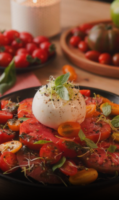 Ensalada Caprese con Burrata