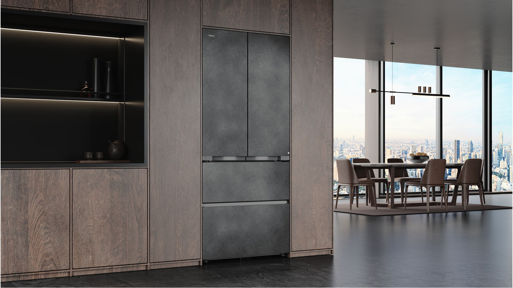 リラシナ In-Line Series RFD 87870 SLN SG Slot-In French Door | Teka