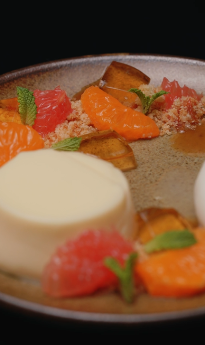 Panna cotta de cítricos