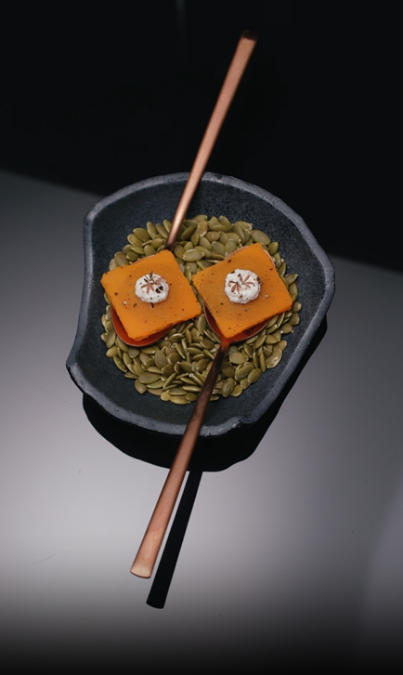 Raviolis de calabaza con requesón