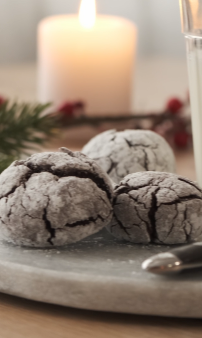 Bolas de nieve de chocolate