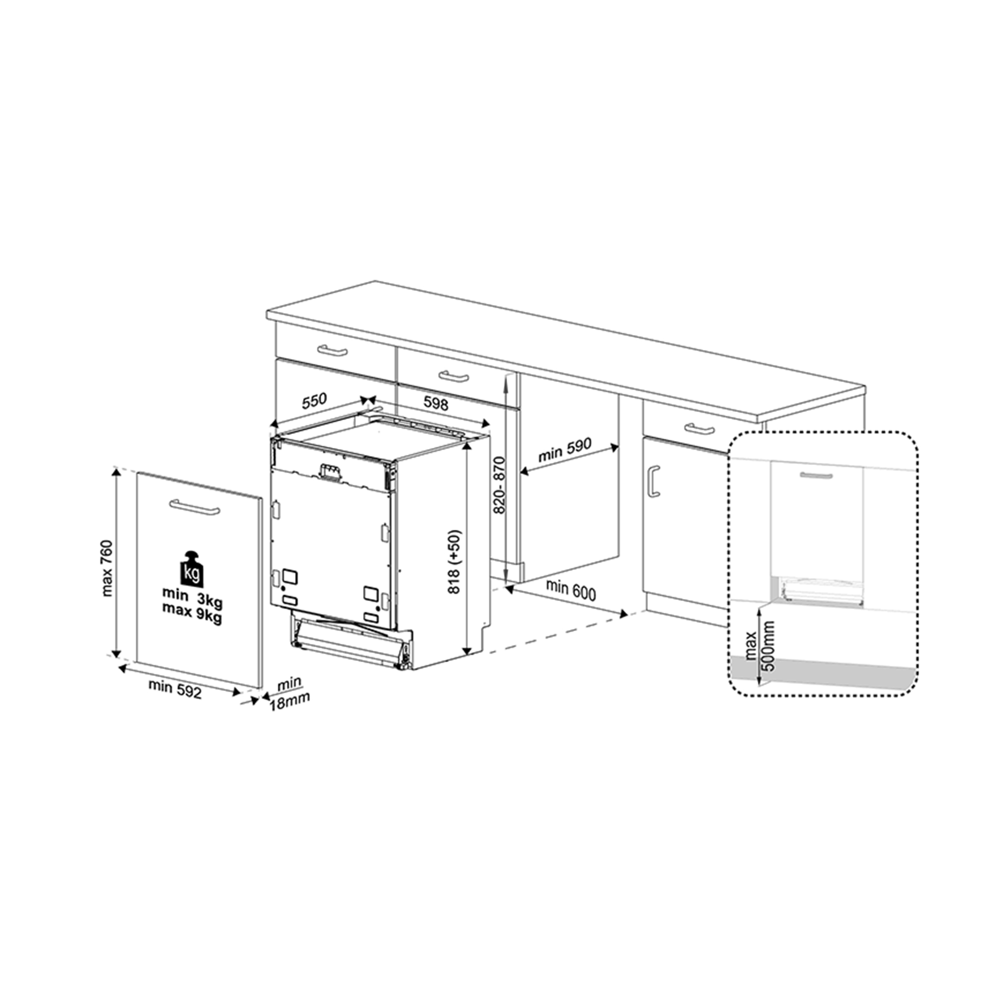 Dishwasher with 9 programs, 60 cm Küppersbusch Global