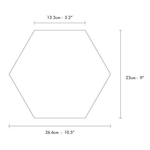 perfect hexagon measurements