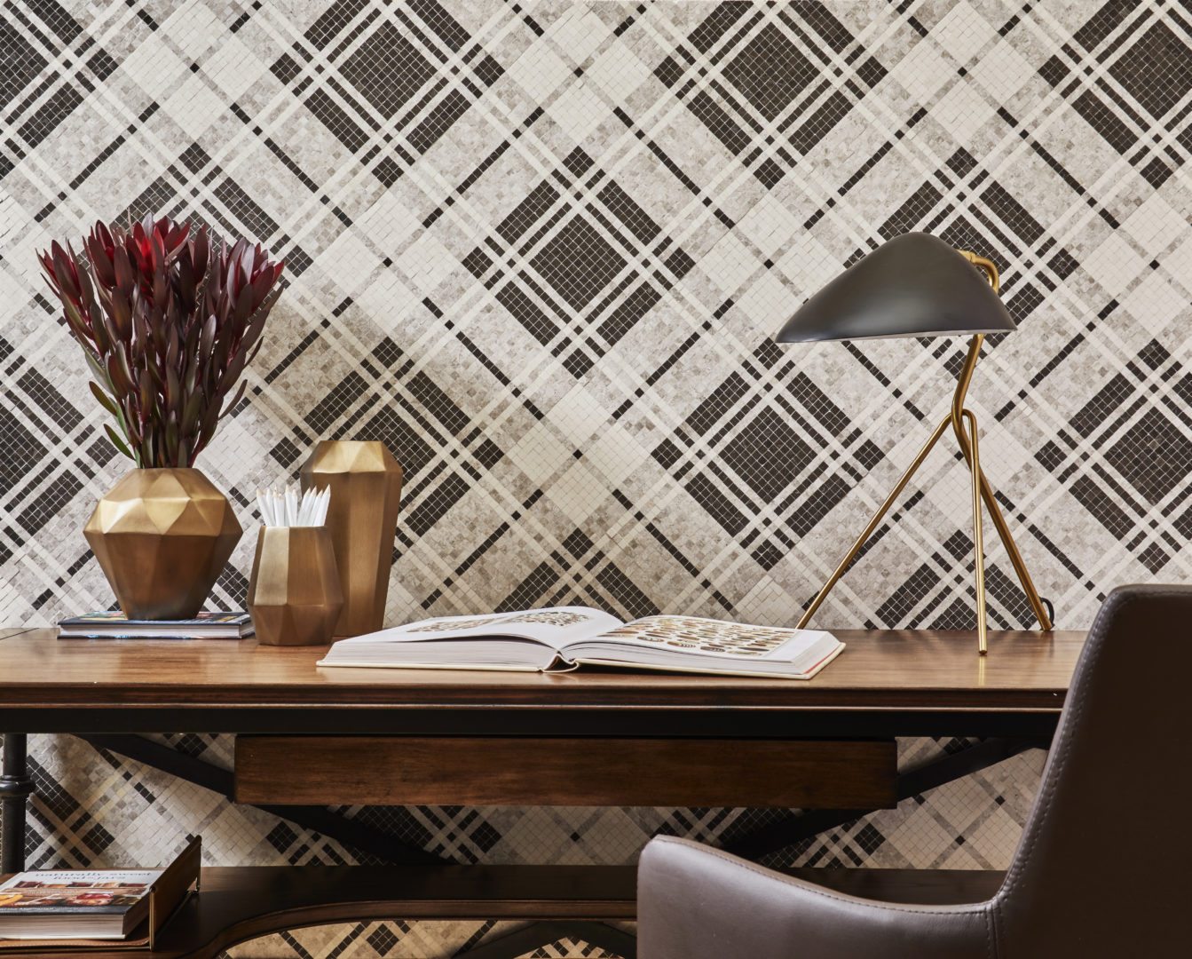 Balmoral Plaid Silver Stone, Dark Olive, Ephesus Dune (H) | Products | AKDO