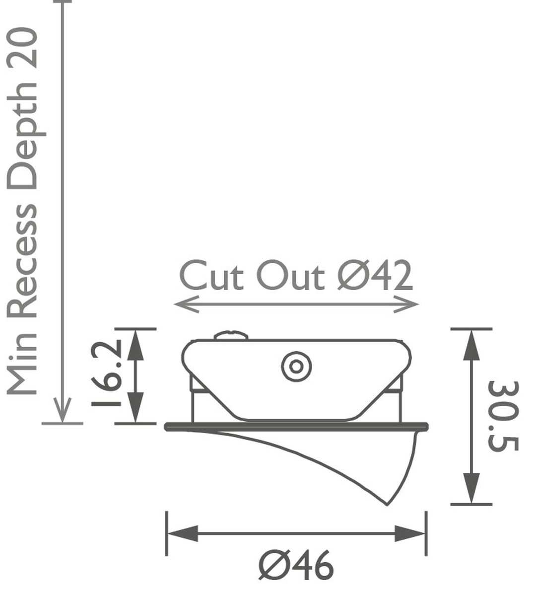 Etta Eyelid Under Cupboard Light technical image Etta Eyelid Under Cupboard Light technical image