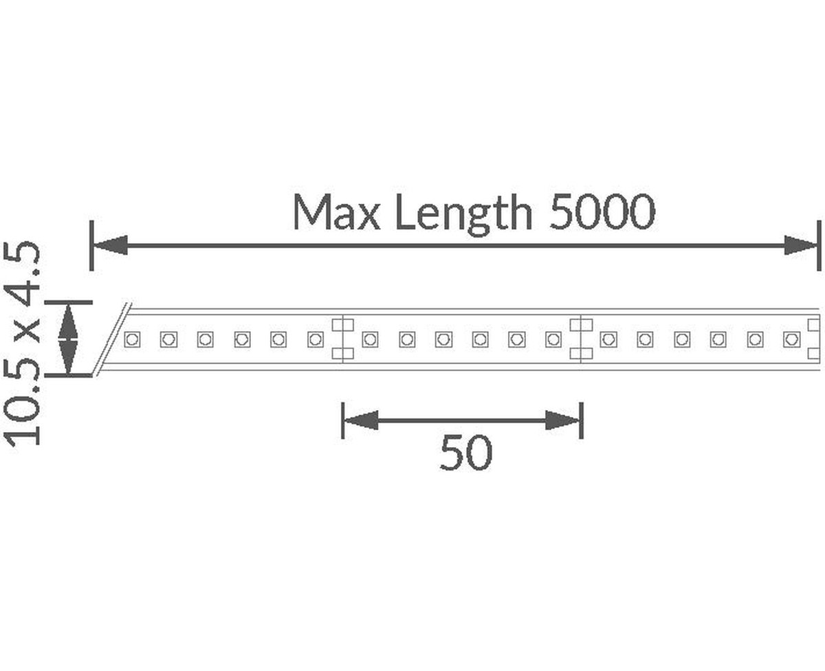 Contour HDX24 LED Strip technical image Contour HDX24 LED Strip technical image