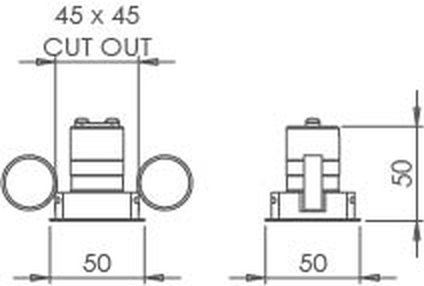 Square Trim 30 Downlight main image Square Trim 30 Downlight technical image