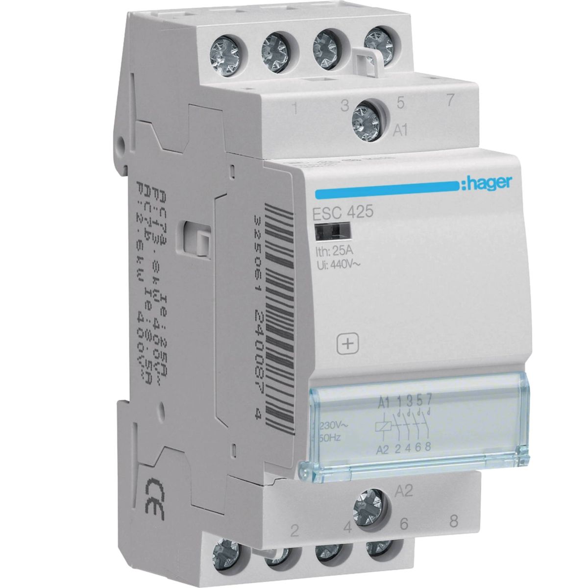 Compra Contactor 25A 4NA 230V Hager