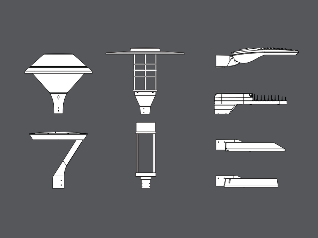 Luminaires made to order for Vertical solar PV poles (-)