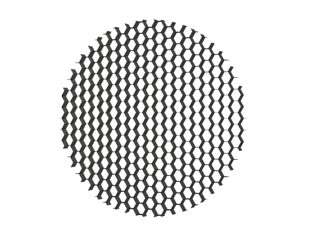 Honeycomb louvre