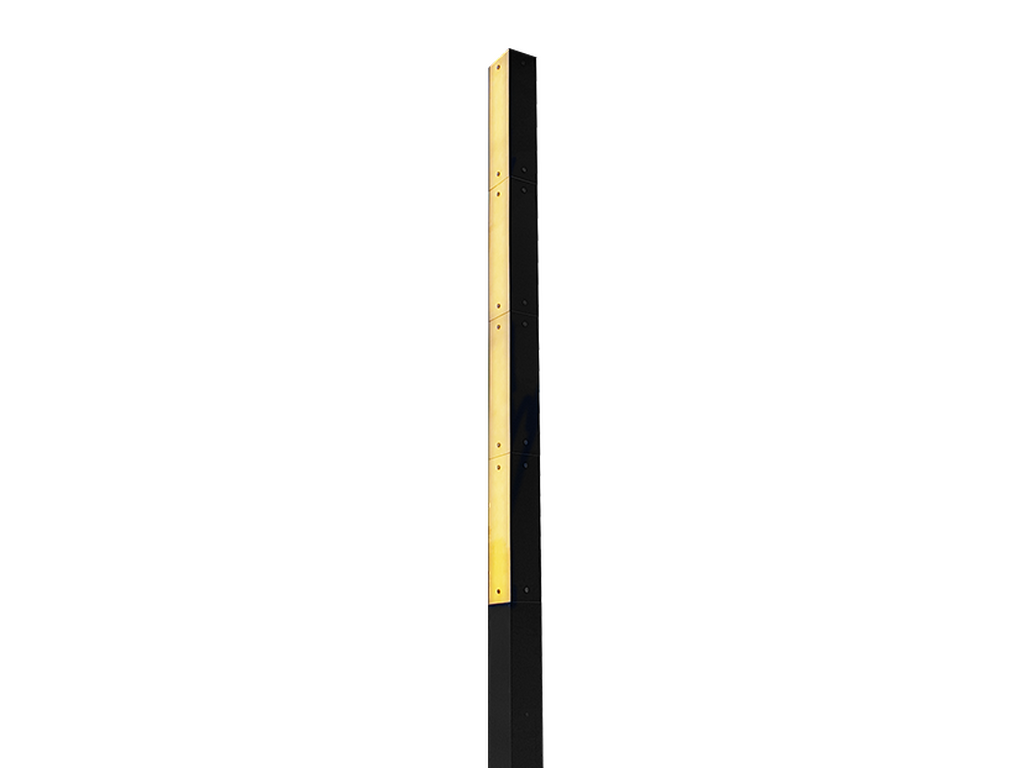 3000K - 1050 W - 9.160 m - Square, straight galvanised steel with frosted glass pole for AUBAINE