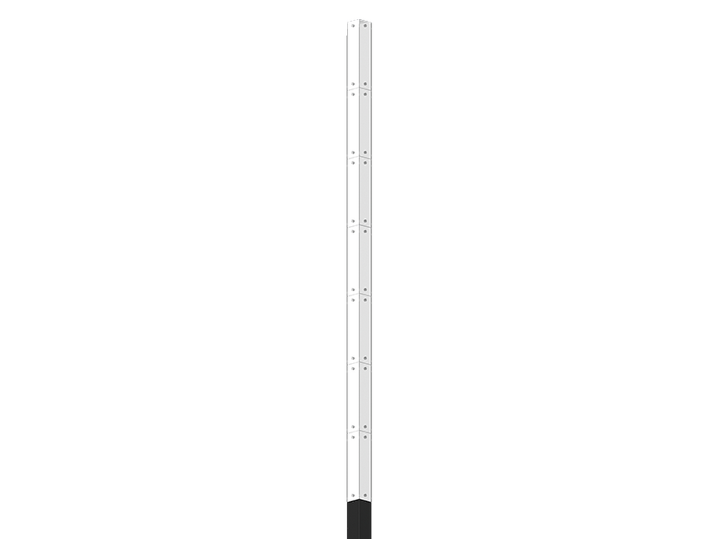 4000K - 1050 W - 9.260 m - Square, straight galvanised steel with frosted glass pole for AUBAINE