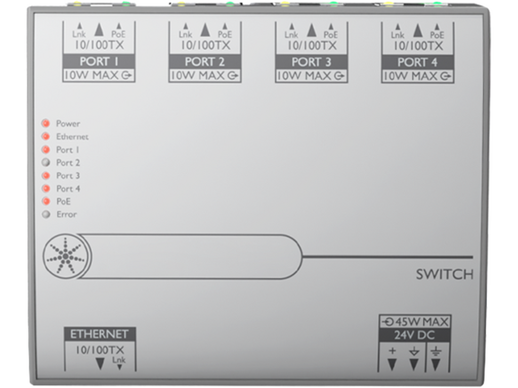 PoE Ethernet Switch, 10/100Mbps