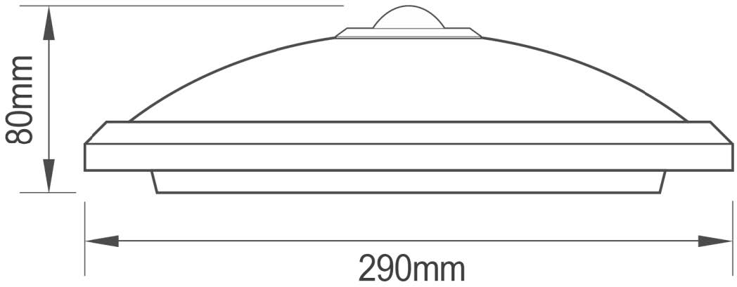 PLAFÓN DETECTOR DE MOVIMIENTO – DM PIR PL2 - Dimensiones - Dinuy