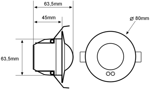 DETECTOR DE MOVIMIENTO 1-10V – DM TE1 002 - Dimensiones - Dinuy
