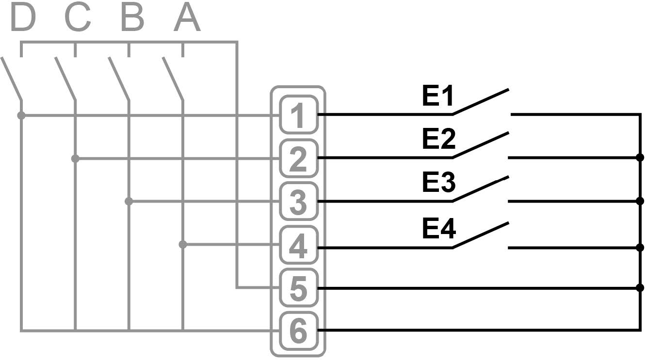 INTERFAZ UNIVERSAL CON 4 ENTRADAS ANALÓGICAS/DIGITALES – EM KNT 002 - Esquema de instalación - Dinuy