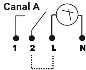 INTERRUPTOR HORARIO SEMANAL DE 2 CANALES NFC – IH TER MC2 - Esquema de instalación - Dinuy