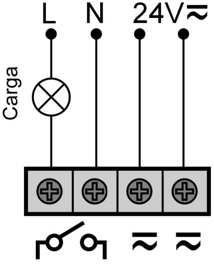 DETECTOR DE MOVIMIENTO EMPOTRABLE EN TECHO 24V – DM TEC 243 - Esquema de instalación - Dinuy