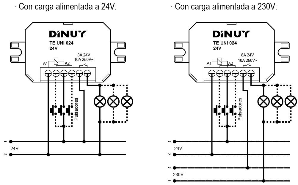 MICROTELERRUPTORES – TE UNI 024 - Esquema de instalación - Dinuy