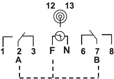 INTERRUPTOR HORARIO ANUAL DE 2 CANALES – IH JAH MI2 - Esquema de instalación - Dinuy