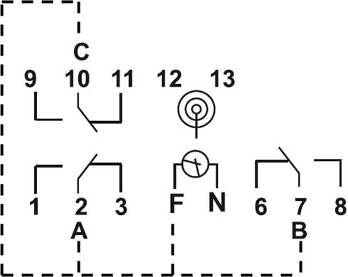 INTERRUPTOR HORARIO ANUAL DE 3 CANALES – IH JAH MI3 - Esquema de instalación - Dinuy