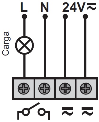 DETECTOR DE MOVIMIENTO DE TECHO 24V – DM TEC 241 - Esquema de instalación - Dinuy