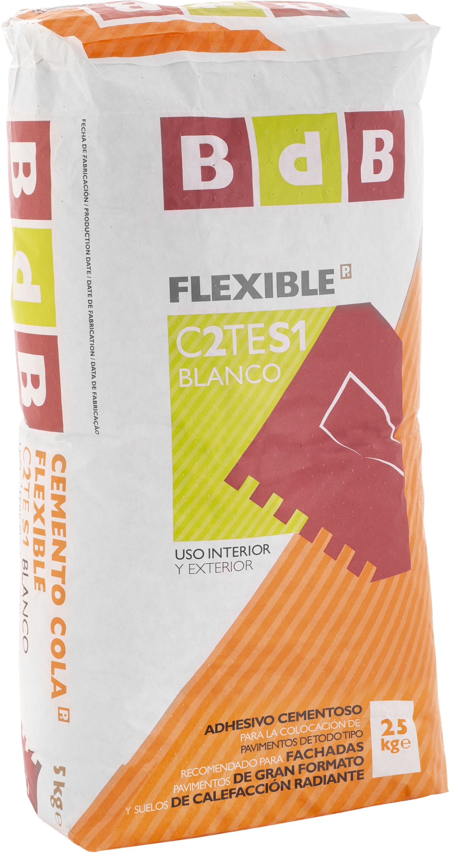 CEMENTO COLA FLEXIBLE BdBP C2TES1 BLANCO 25 kg. Grupo BdB