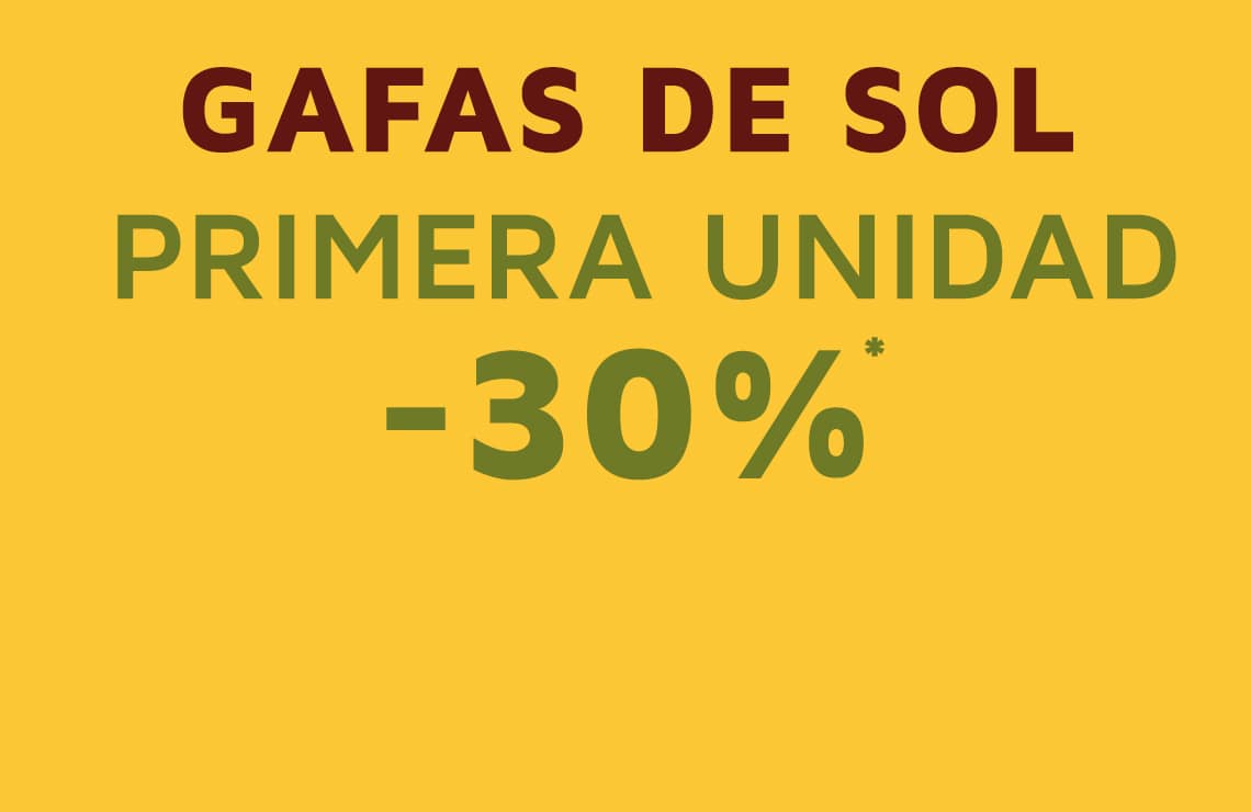 Llévate tus gafas de sol de primeras marcas con un 30% de descuento