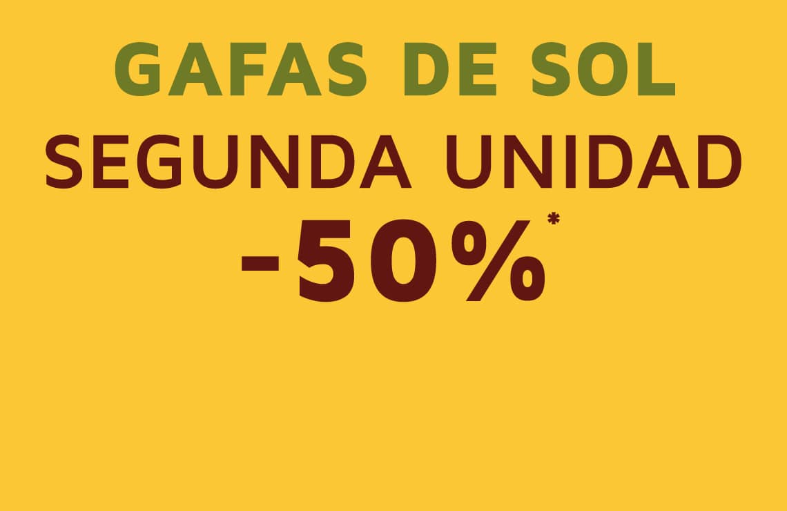 No te quedes con las ganas de unas segundas gafas de sol y llévatelas con un 50% de descuento