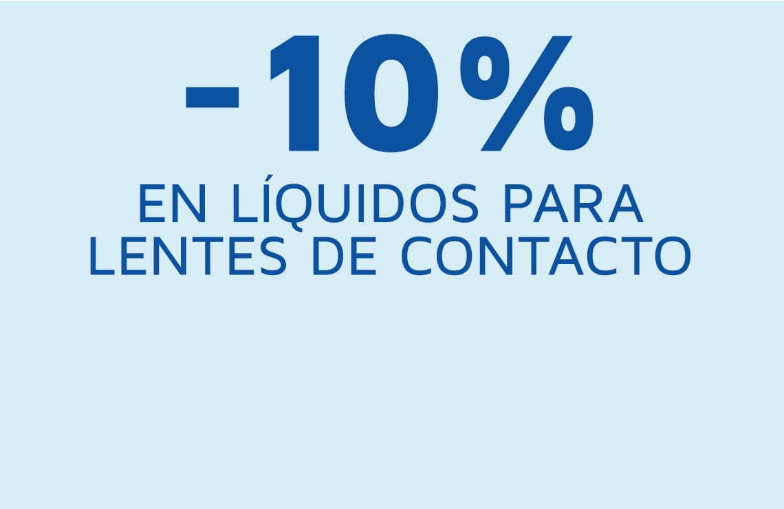 Cuida tus lentillas con un 10% de descuento en líquidos