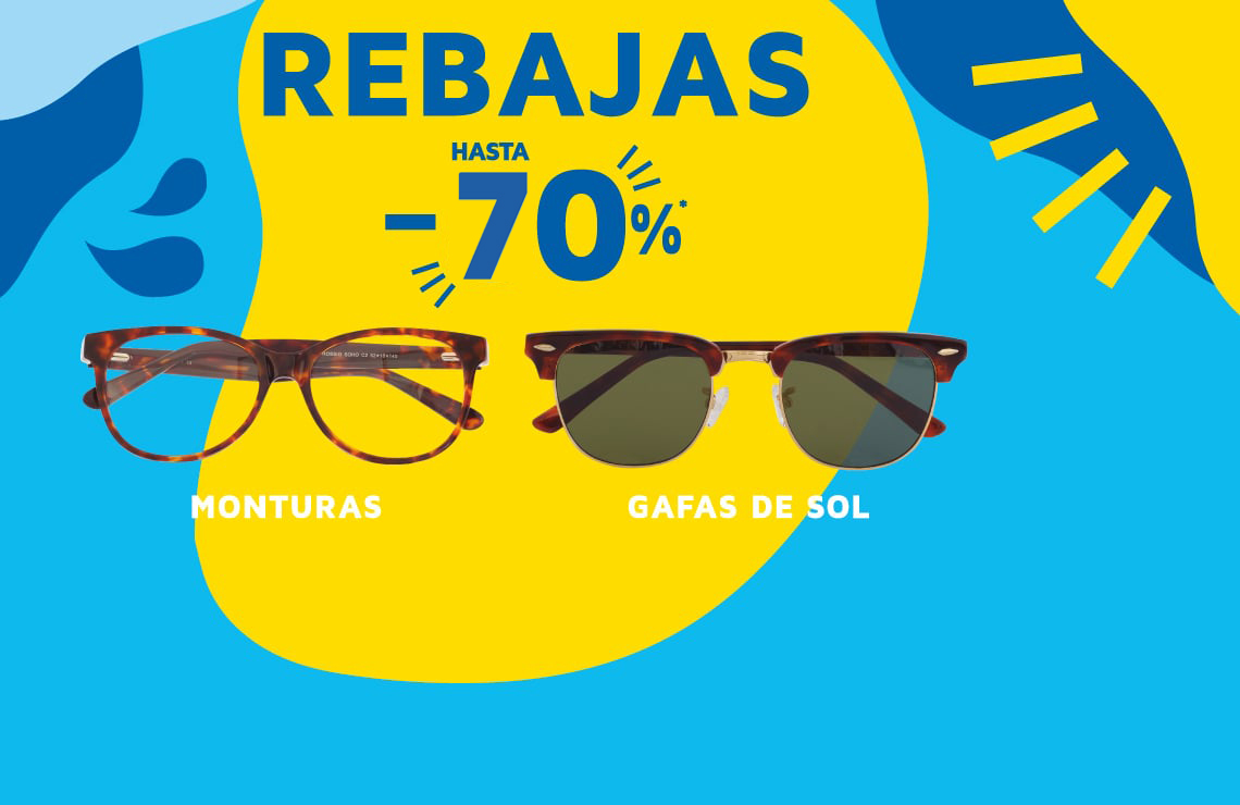 Promociones especiales: Hasta el 70% de descuento en gafas de sol y monturas