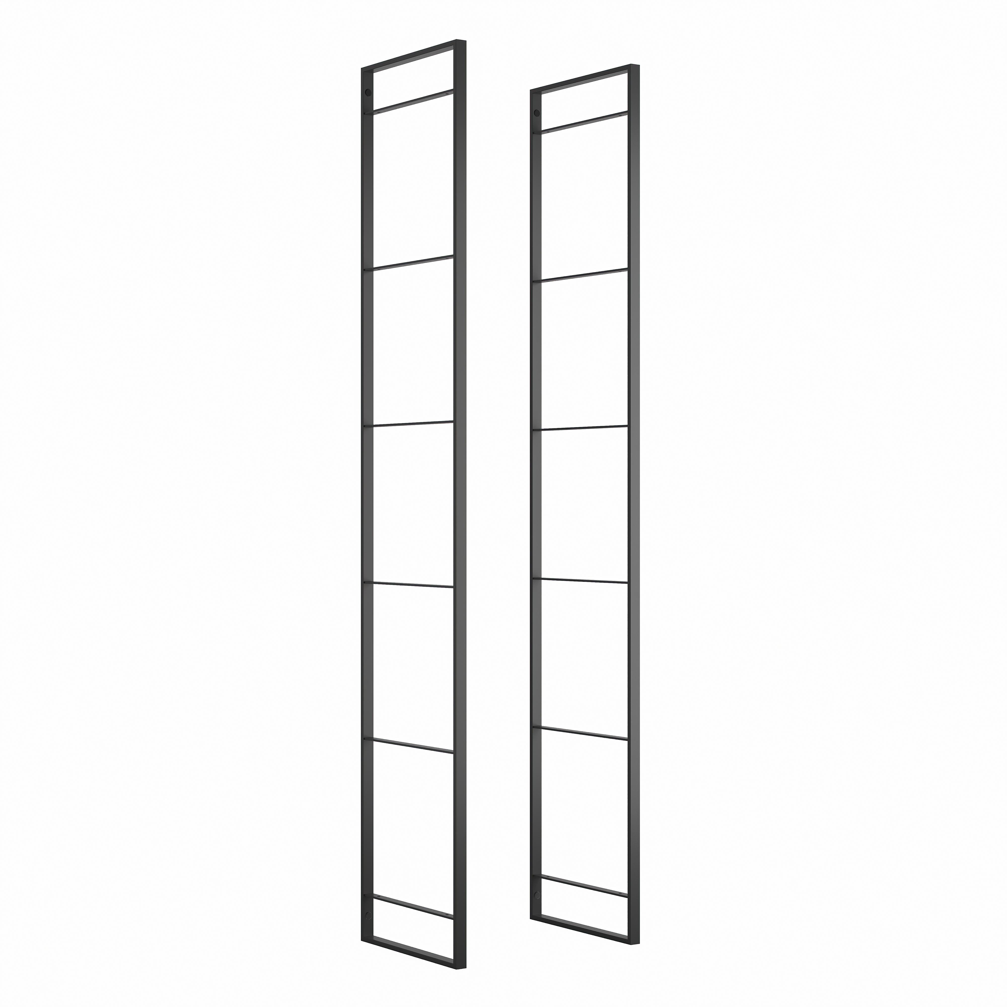 Emuca Struttura per Scaffale Lader, 1790, Verniciato nero, Acciaio