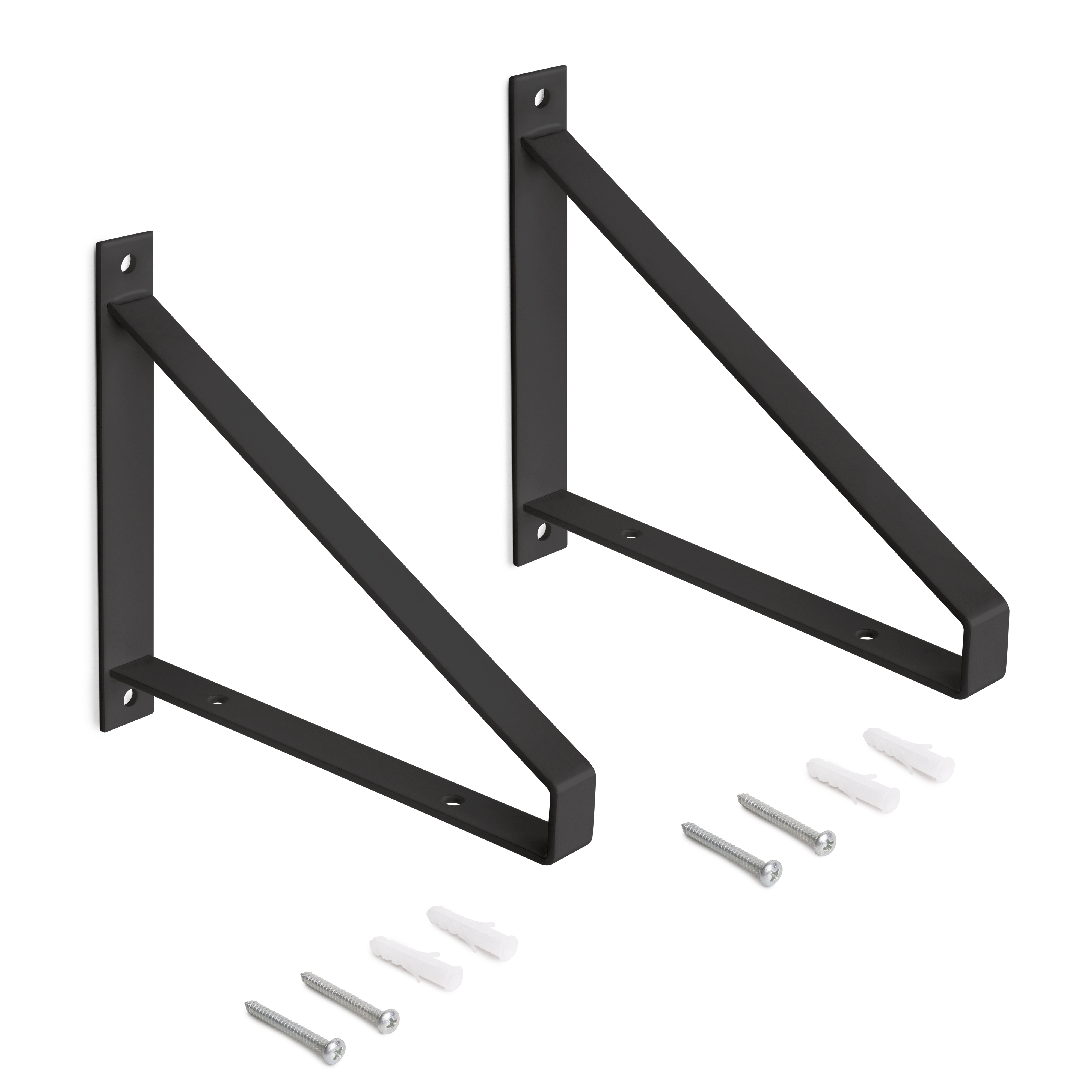 Set di supporti per mensole in legno Shelf con forma triangolare