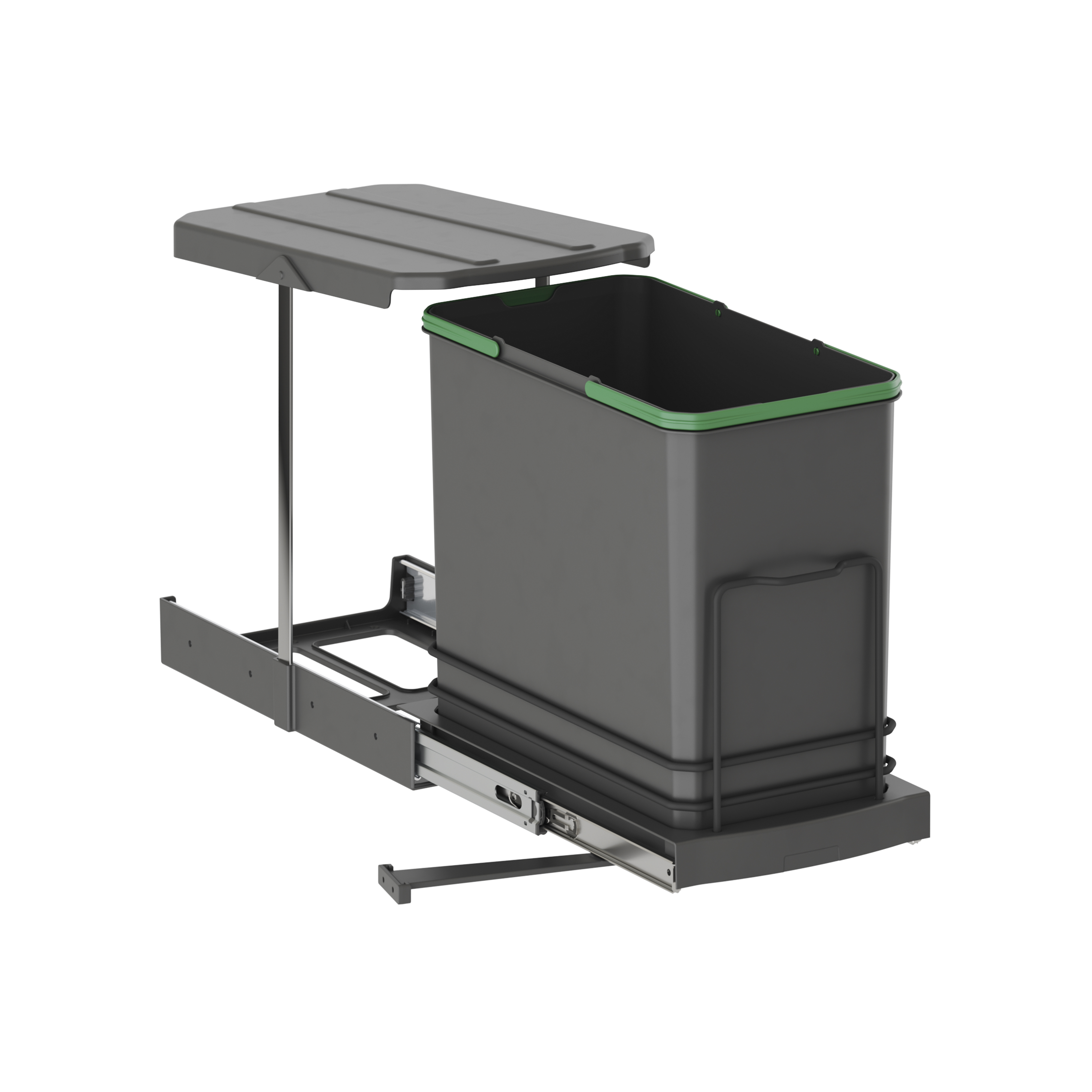 Pattumiera per differenziata Recycle da cucina, 24 L, fissaggio sul fondo ed estrazione manuale/automaticamente