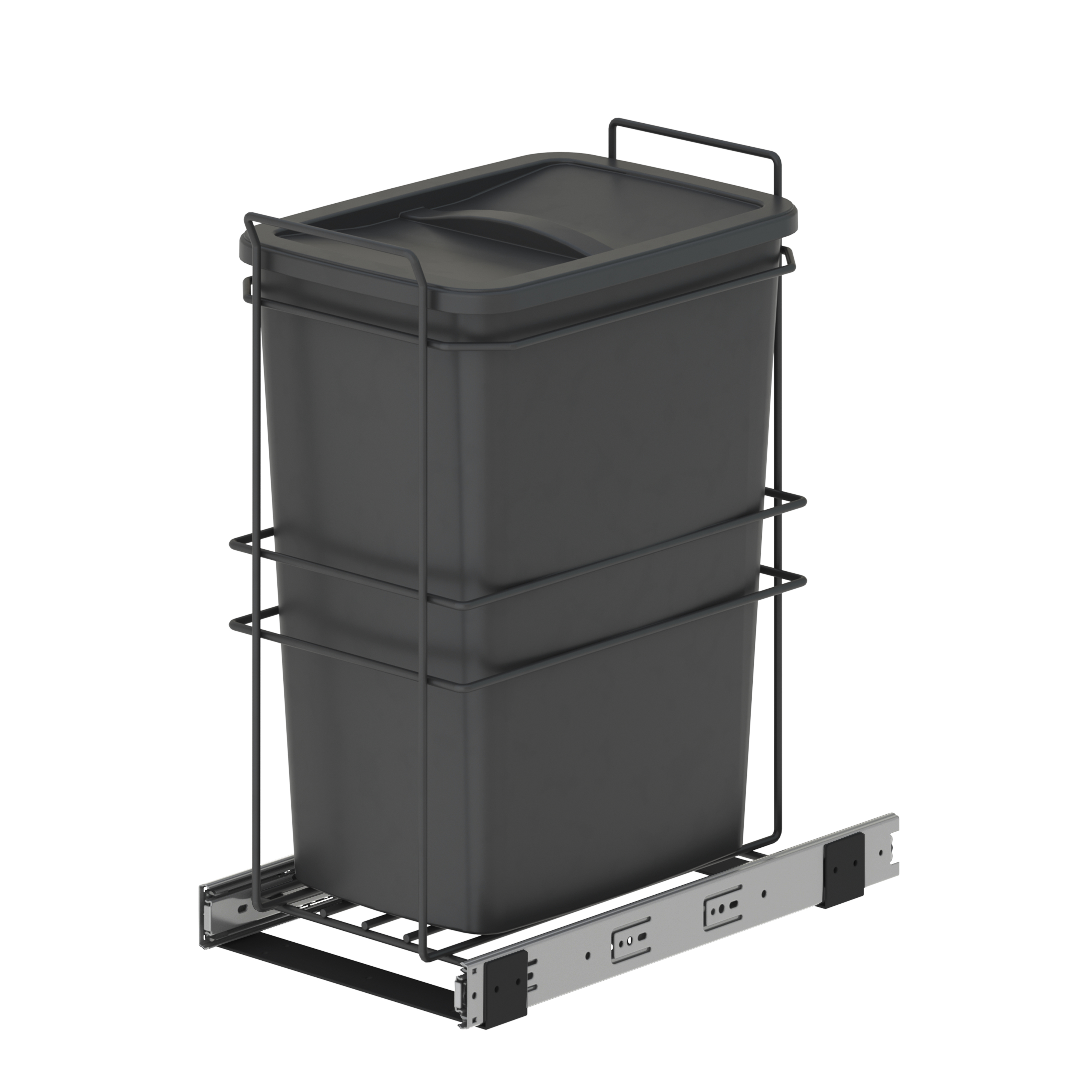 Pattumiera per differenziata Recycle da cucina, 35 L, fissaggio sul fondo ed estrazione manuale