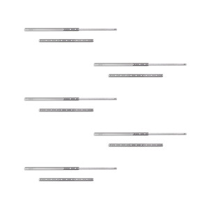 Lote de 5 juegos de gu&iacute;as para cajones, de bolas, altura 17mm, profundidad 342mm, extracci&oacute;n parcial, Cincado foto del producto