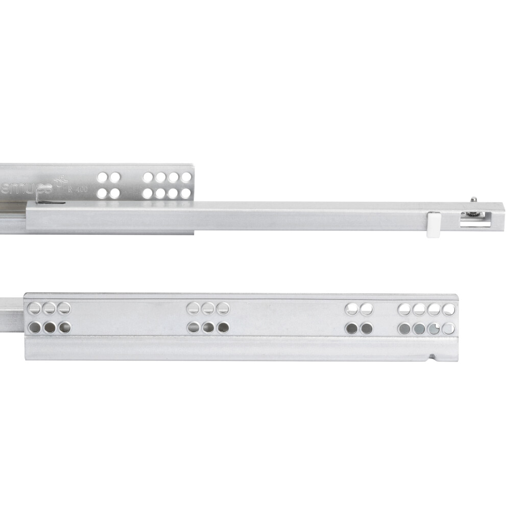 Set verborgen Ladegeleiders Zilver, uitschuifbaar, soft close, diepte 240 mm, Staal, Verzinkt-3