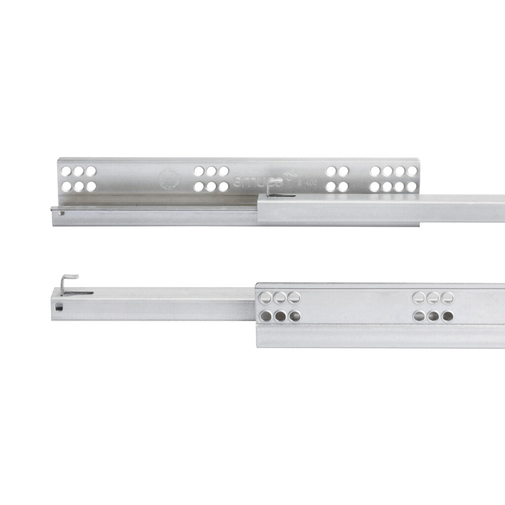 Set verborgen Ladegeleiders Zilver, uitschuifbaar, soft close, diepte 240 mm, Staal, Verzinkt-4