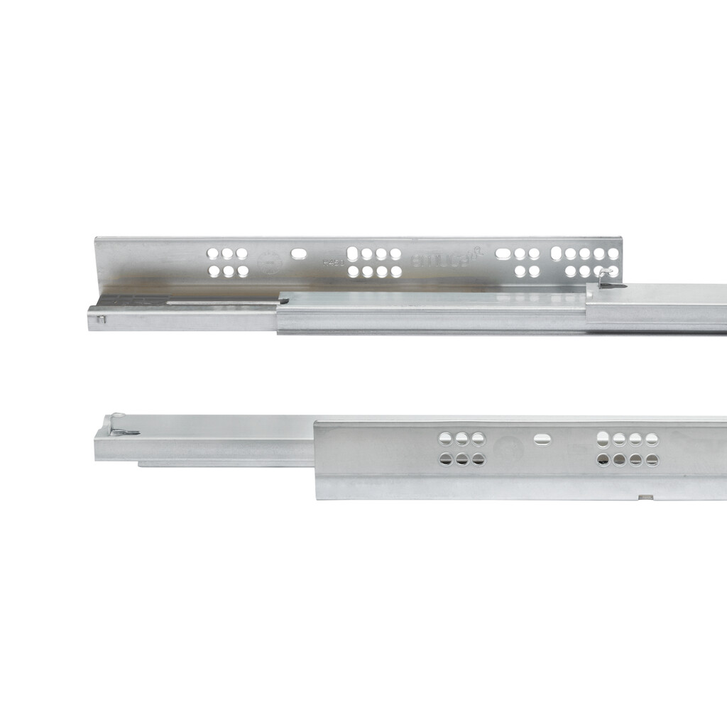 Satz Unterflurführungen Silver, Vollauszug, mit Schließautomatik, Tiefe 400mm, Stahl, Verzinkt-7
