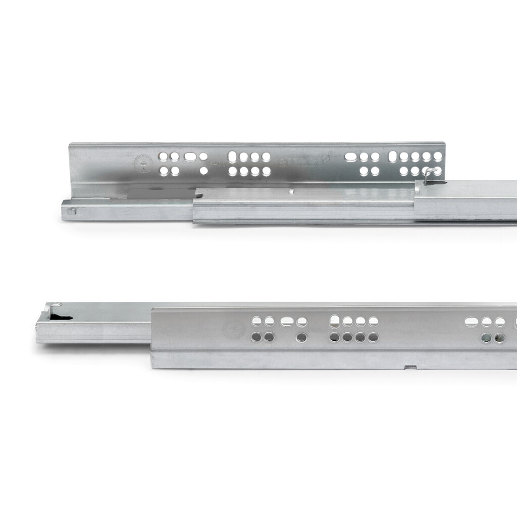 Satz Unterflurführungen Silver, Vollauszug, mit Push, Tiefe 350mm, Stahl, Verzinkt-7