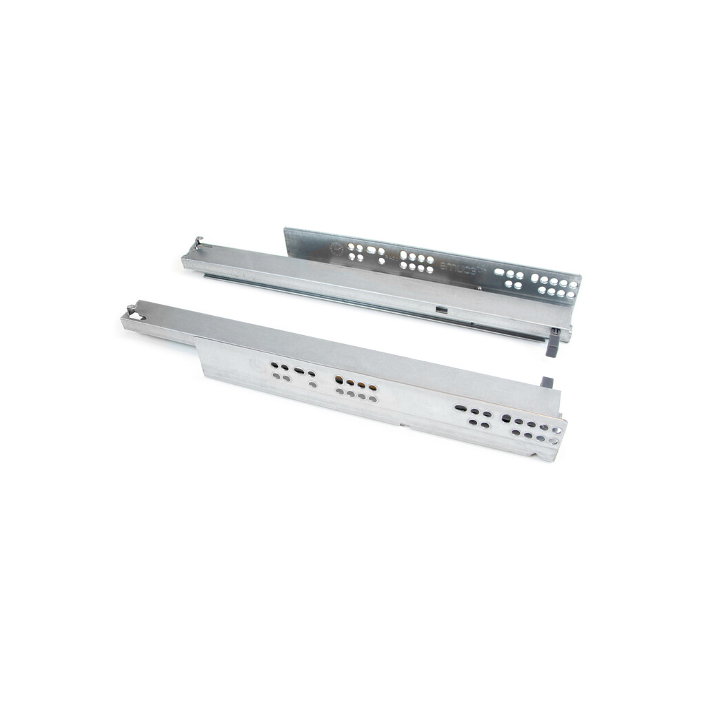 Satz Unterflurführungen Silver, Vollauszug, mit Push, Tiefe 500mm, Stahl, Verzinkt-6