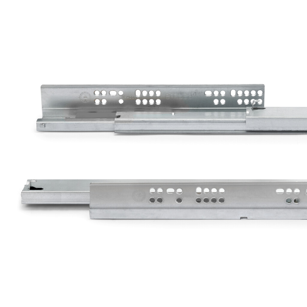 Satz Unterflurführungen Silver, Vollauszug, mit Push, Tiefe 500mm, Stahl, Verzinkt-7